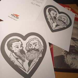 Engels Marx Postkarte Bromance Linke