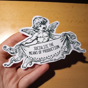 Seize the means of production marxist sticker