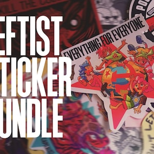 New leftist sticker bundle pack