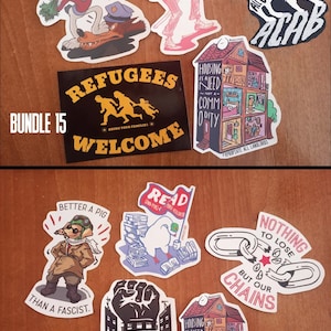 Leftist sticker bundle pack anti capitalist feminist vegan socialist image 9