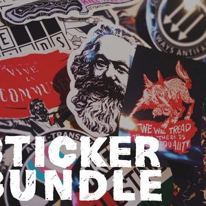 Linkse stickerbundel antifa socialistisch antikapitalistisch antifascistisch