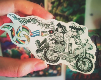 Ever onward to victory, anti-imperialist sticker