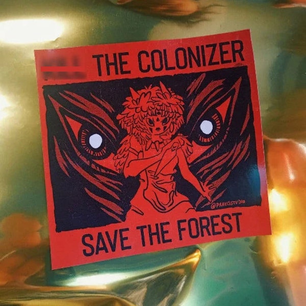 Save the forest ecology sticker