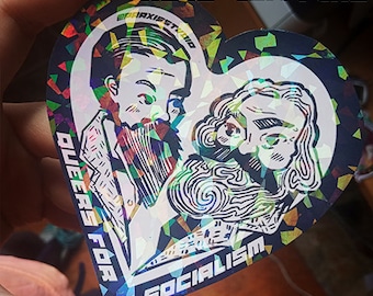 Adesivo de Marx Engels, de esquerda, queers pelo socialismo