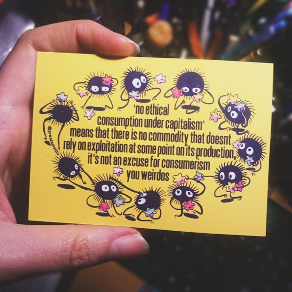 No ethical consumption under capitalism leftist socialist anarchist sticker