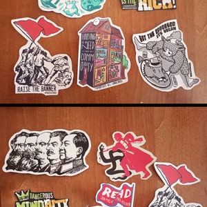 Leftist sticker bundle pack anti capitalist feminist vegan socialist image 3