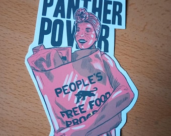 Panther Power Aufkleber schwarz