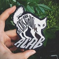 All cats are beautiful sticker leftist product logo