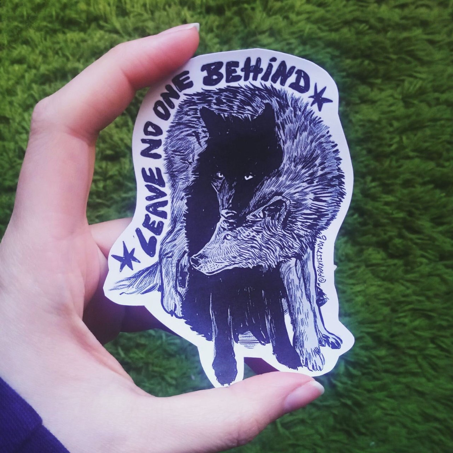 No Wolves Sticker Leave No One Behind Wolf Couple Sticker - Etsy