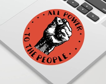 All power to the people red sticker