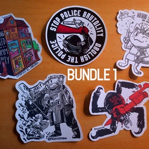 Leftist sticker bundle antifa socialist anticapitalist antifascist image 2