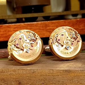 Watch movement cufflinks omega hotsell