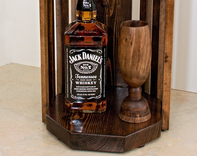 Countertop Storage Liquor Tabletop Display Wood Etsy