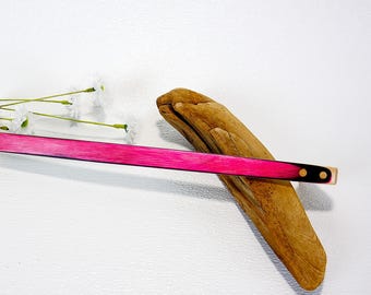 Handcrafted Mini Wooden Back Scratcher: Spectraply Pink Lady, Ash & Cherry Accent