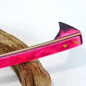 Back Scratcher, Spectraply Wood Pink Lady with accent wood Maple, Wood Backscratcher, Unique Gift, Gift for Grandparent, Gift for Her