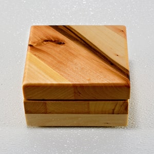 Handcrafted Reclaimed Bass Wood Box: Boho Jewelry Holder