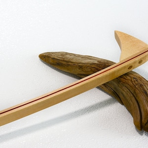 Handcrafted Wooden Back Scratcher, Exotic Wood Padauk Backscratcher with Maple, Gift for mom, Unique Gift, Gift for Him, Functional Art