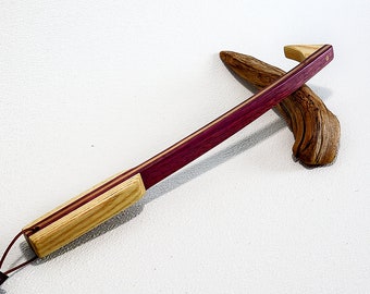 Handcrafted Purple Heart Wood Back Scratcher with Maple Accents