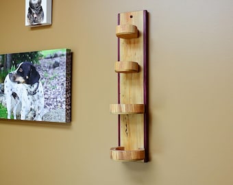 Rustieke plank kersenhout: display etherische olie, boho-decor