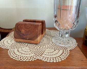 Handmade Cherry Wood Tablet iPad Stand Desk organizer