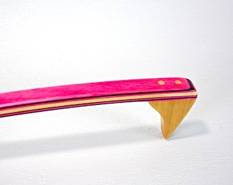Handcrafted Pink Lady Spectraply Back Scratcher with Maple Accents