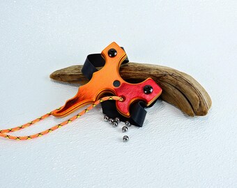 Spectraply Wood Slingshot, Right Hand pull, Left hand Hold, Twister Frame, Catapult Sling Shot