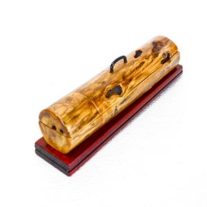 Handgefertigte Holzschatulle mit exotischem Holz von Padauk, Holzschatzkästchen, Schmuckschatulle, Erbstückholzkiste