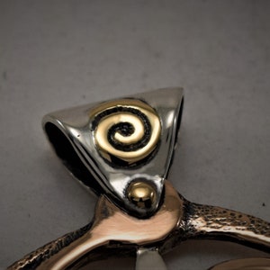 Sterling Silver Bail Upgrade Handmade with 14K Gold Spiral OR Textured Sterling