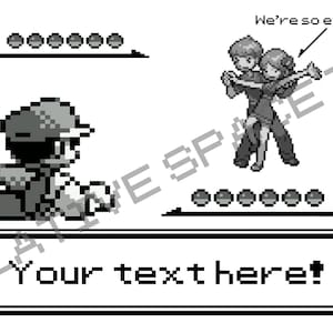 Convites personalizados de Pokémon Sprite/Pixel [cópia digital] - estilo de batalha