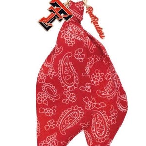 Tech Bandana Logo Purse Charm-Tech Key Ring-Purse Charm-Purse Charm-Collegiate-Key Chain-Tech-Red-Bandana