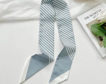City Stripe Gray Scarf: Versatile Neck, Purse, or Boot Accessory