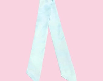 Light Blue Skinny Scarf: Versatile Neck, Purse, or Boot Accessory