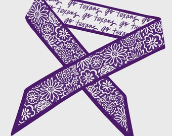 Tarleton Skinny Scarf-Purple Scarf-Purse Scarf-Boot Scarf-Gameday