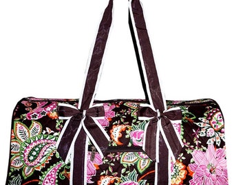 Front & Back Wild Daisies Ladies Workout Bag Personalized Front & Back Wild Daisies Ladies Workout Bag Personalized