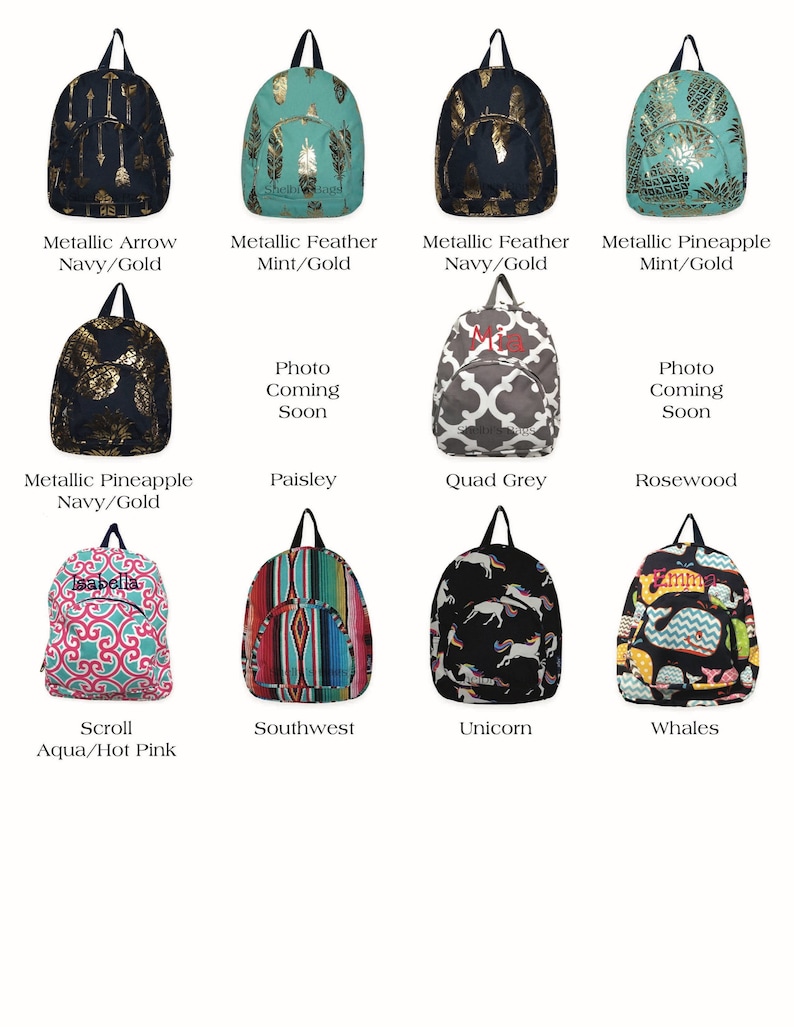 monogrammed baby backpack