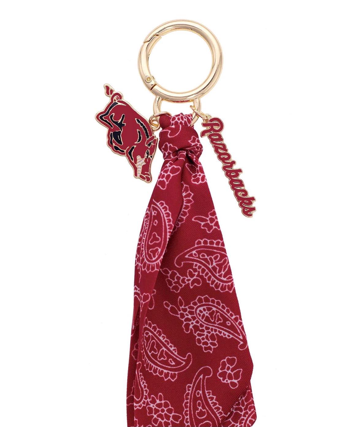 Arkansas Bandana Logo Purse Charm-arkansas Key Ring-purse Charm