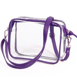 Stadium Purse-Purple Stadium Purse-Bridget Clear Purse-Small Purse-Clear Purse-Clear Stadium Purse-Crossbody Stadium, Purse-Clear Crossbody