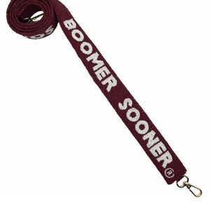 OU Beaded Purse Strap: Crimson Stadium Crossbody Bag Strap