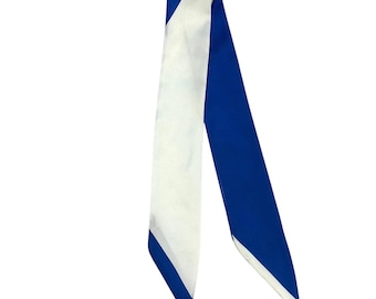 Blue & White Skinny Scarf: Versatile Neck, Purse, or Boot Accessory