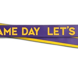 Game Day Purse Strap-Stadium Purse Strap-Clear Purse Strap-2&quot; Strap-Collegiate Purse Strap-Crossbody Purse Strap-Purple/Gold Game Day