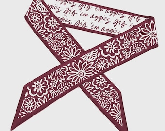 Aggie Skinny Scarf-Maroon Scarf-Purse Scarf-Boot Scarf-Gameday