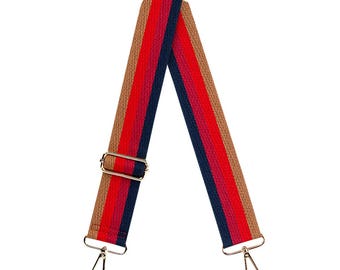 Purse Strap-Clear Purse Strap-2" Strap-Purse Strap-Crossbody Purse Strap- Bright Stripe- Strap