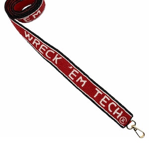 Texas Tech Beaded Purse Strap: Collegiate Game Day Bag Accessory