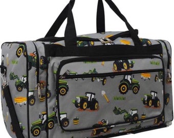 Duffle-Tractor Duffle-Monogram Duffle-Personalized Duffle-Duffel-Overnight Bag-Luggage-Bag-Childs Duffle-Monogram Bag-Boy Duffle