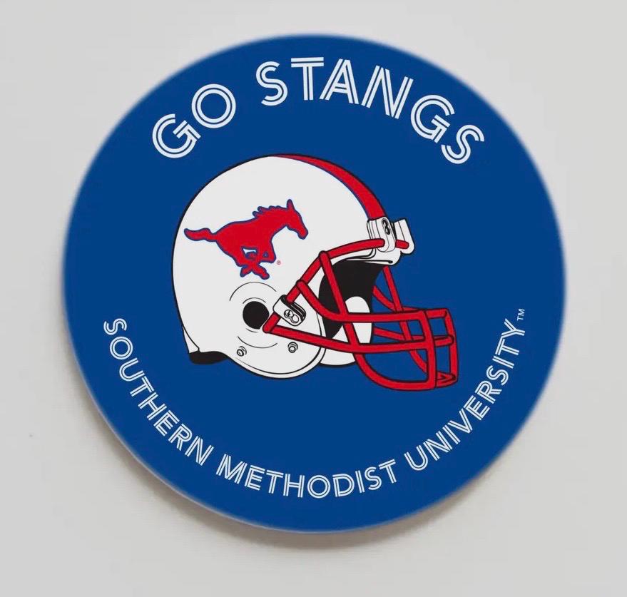 SMU Mustangs Blue Helmet Button-boot Button-purse Button-pin-smu Button ...