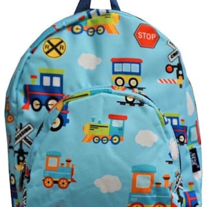 Small Backpack-Train Backpack-Child Backpack-Backpack-Toddler Backpack-Gift-Boy Backpack-Monogram Backpack-Personalized Backpack