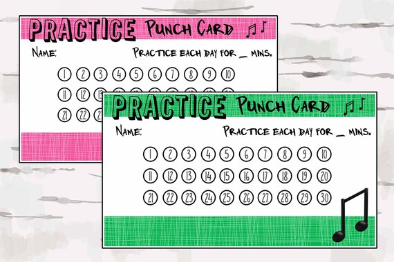 Practice Charts For Music Students