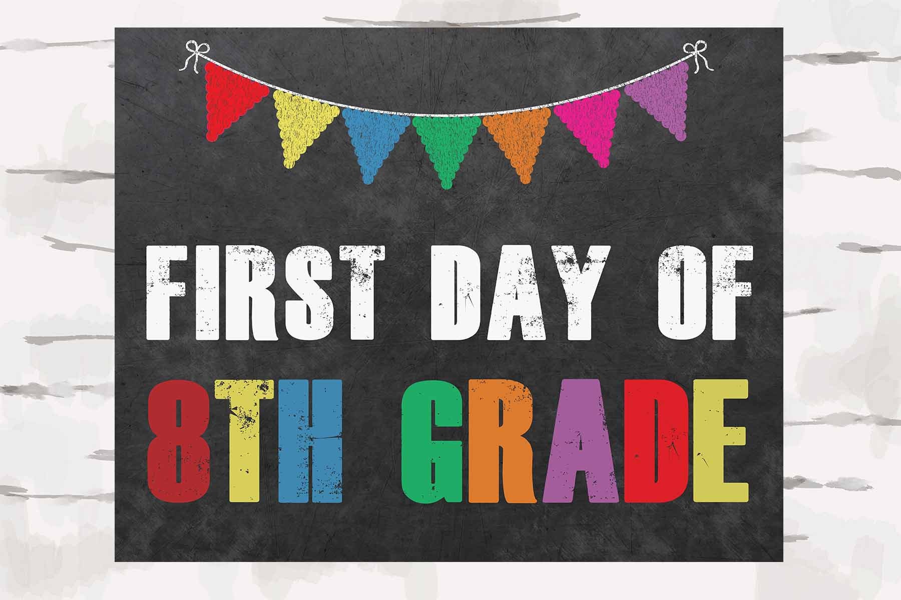 First Day of 8th Grade sign First Day of school chalk board Etsy First Day of 8th Grade sign First Day of school chalk board Etsy
