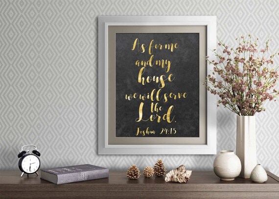 Joshua 24 15 As For Me And My House We Will Serve The Etsy