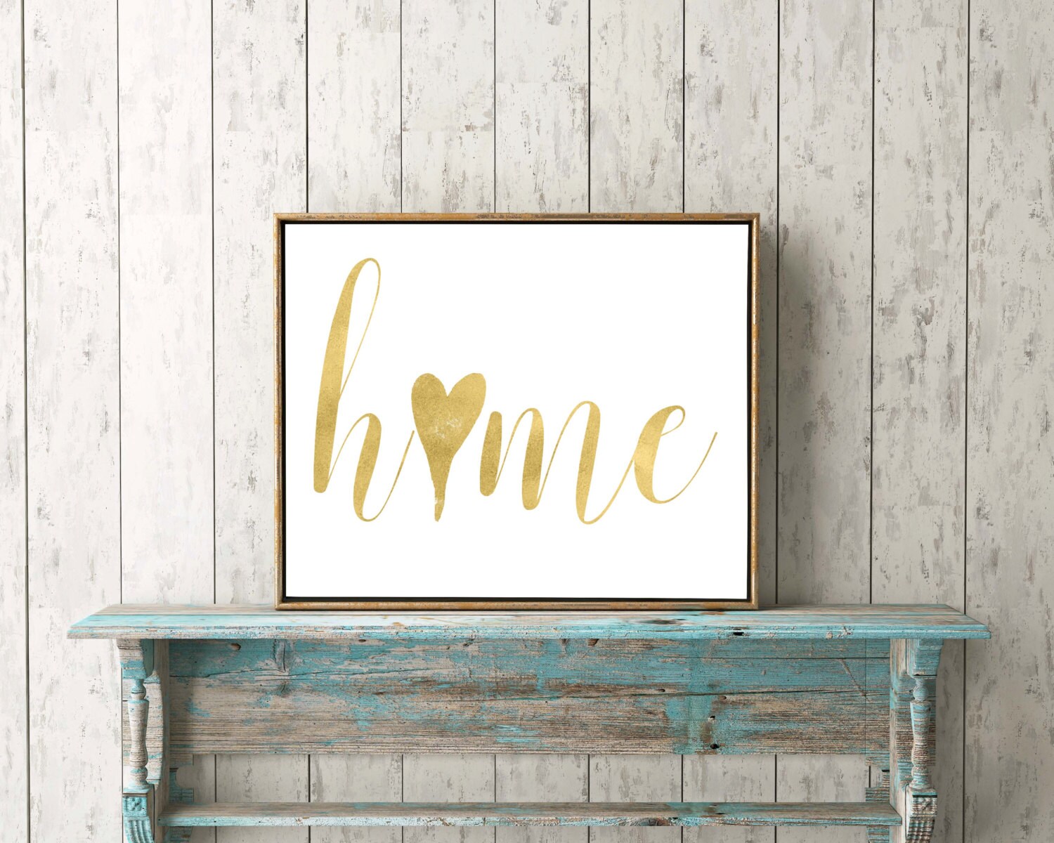 Gold Foil Home Print 8x10 Home Print with Gold Foil print Etsy